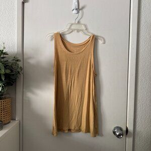 ☀️ AMERICAN EAGLE Soft & Sexy Ribbed Tank Top Mustard Yellow Size Small Cute